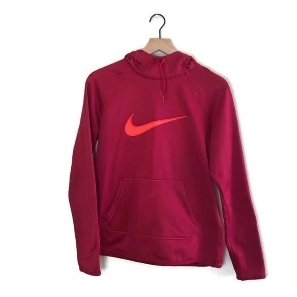AK7 Nike Therma Training Red Pullover Hoodie Sweatshirt 803443 Women’s Medium
